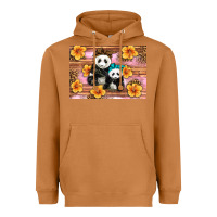 Meerkat Mama Panda And Baby Panda Heavyweight Hoodie - Artiststas