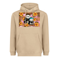 Mushroom Mama Panda And Baby Panda Heavyweight Hoodie - Artiststas