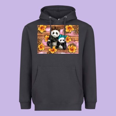 Mama Panda And Baby Panda Heavyweight Hoodie Designed By Artiststas