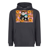 Smoke Mama Panda And Baby Panda Heavyweight Hoodie - Artiststas