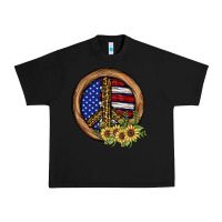 Black Peace Sign Urban Heavy Tee - JahusDesignShop