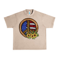 French Oak Peace Sign Urban Heavy Tee - JahusDesignShop