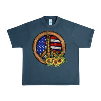 Midnight Navy Peace Sign Urban Heavy Tee - JahusDesignShop
