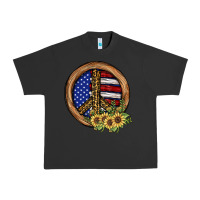Pigment Black Peace Sign Urban Heavy Tee - JahusDesignShop