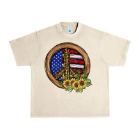 Sandshell Peace Sign Urban Heavy Tee - JahusDesignShop