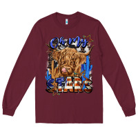 Burgundy oh my stars Long Sleeve Tee - CowGirlArtShop