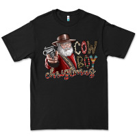 Black cowboy christmas Premium Tee - SublimationCraftShop