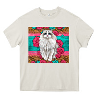 Cream Western Ragdoll Cat Heavy Core Tee - LillyAllenDesigns