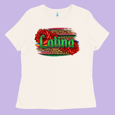 Latina With Serape And Roses Ladies Tee Designed By Jasminsmagicworld