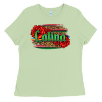 Matcha latina with serape and roses Ladies Tee - Jasminsmagicworld