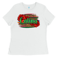 White latina with serape and roses Ladies Tee - Jasminsmagicworld