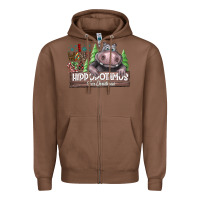 Chestnut I Want a Hippopotamus for Christmas Zipper Hoodie - CowhideDigitalArt