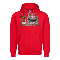 Red I Want a Hippopotamus for Christmas Zipper Hoodie - CowhideDigitalArt