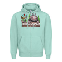 Seafoam I Want a Hippopotamus for Christmas Zipper Hoodie - CowhideDigitalArt