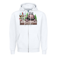 White I Want a Hippopotamus for Christmas Zipper Hoodie - CowhideDigitalArt