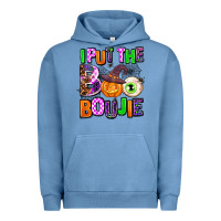 Pigment Pebble Blue Hallowen Boo Urban Hoodie - AdoDesignShop