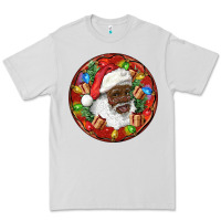 Dove Grey Black Santa Christmas Premium Tee - RanaPortraitStore