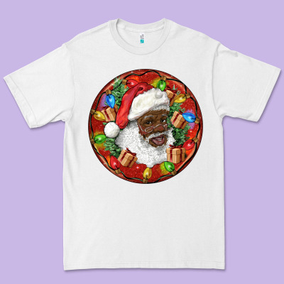 Black Santa Christmas Premium Tee Designed By Ranaportraitstore