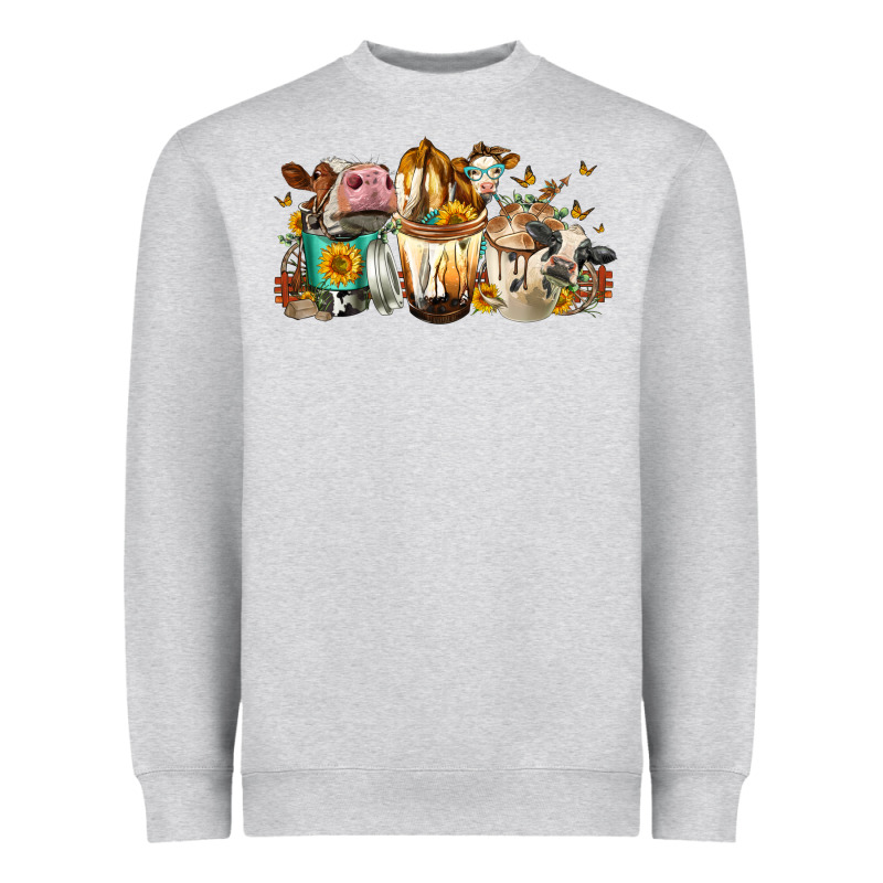 Cows And Coffee Heavyweight Sweatshirt by FaDigitalArtStudio | Teevron