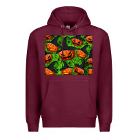 Burgundy halloween pumpkin mouse pad Premium Hoodie - BundleAndBundleShop