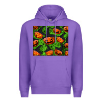 Purple halloween pumpkin mouse pad Premium Hoodie - BundleAndBundleShop