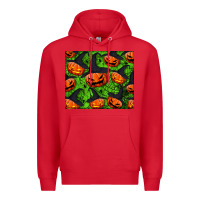 Red halloween pumpkin mouse pad Premium Hoodie - BundleAndBundleShop
