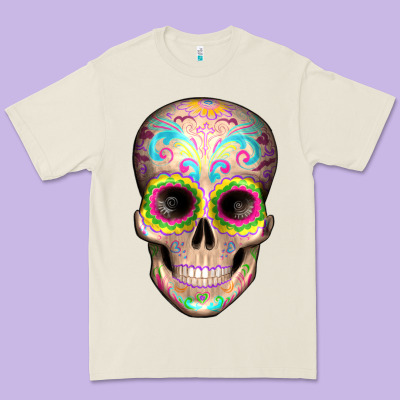 Mexican Skull Premium Tee Designed By Artiststas