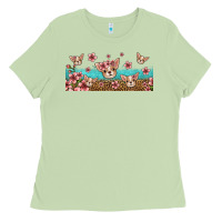 Matcha floral chihuahua dogs Ladies Tee - Jasminsmagicworld