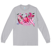 Moon Dust boo pink pumpkin witch breast cancer Long Sleeve Tee - CowGirlArtShop