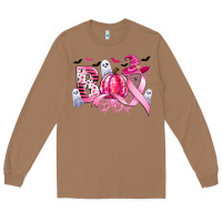 Toasted Coconut boo pink pumpkin witch breast cancer Long Sleeve Tee - CowGirlArtShop