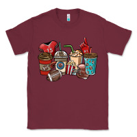 Burgundy Football coffee cups Classic Tee - NancyCooperArtShop