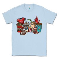 Dusty Blue Football coffee cups Classic Tee - NancyCooperArtShop