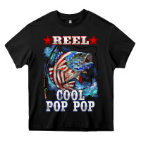 Black reel cool pop pop american flag bass Heavy Core Tee - LillyAllenDesigns