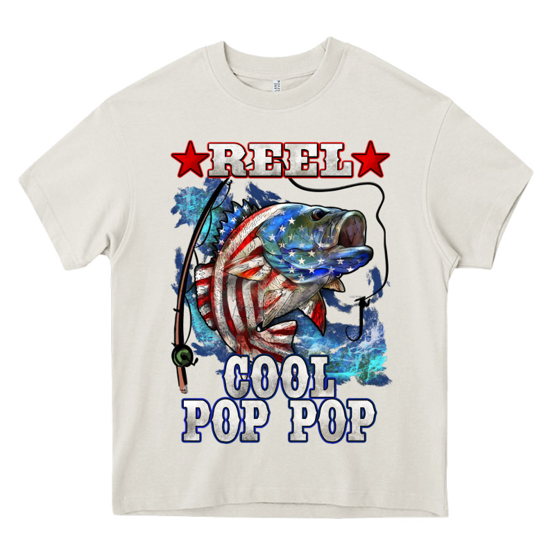 Reel Cool Pop Pop American Flag Bass Heavy Core Tee by LillyAllenDesigns | Teevron