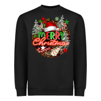 Black Merry christmas Heavyweight Sweatshirt - FaDigitalArtStudio