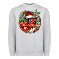 Heather Grey Merry christmas Heavyweight Sweatshirt - FaDigitalArtStudio