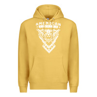 Antique Gold American Fighter 3 Premium Hoodie - lanVoArt