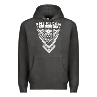 Charcoal Heather American Fighter 3 Premium Hoodie - lanVoArt