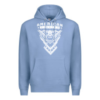 Colony Blue American Fighter 3 Premium Hoodie - lanVoArt