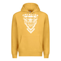 Mustard American Fighter 3 Premium Hoodie - lanVoArt