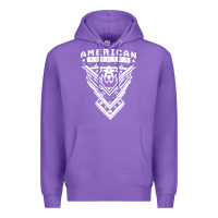 Purple American Fighter 3 Premium Hoodie - lanVoArt