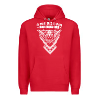 Red American Fighter 3 Premium Hoodie - lanVoArt