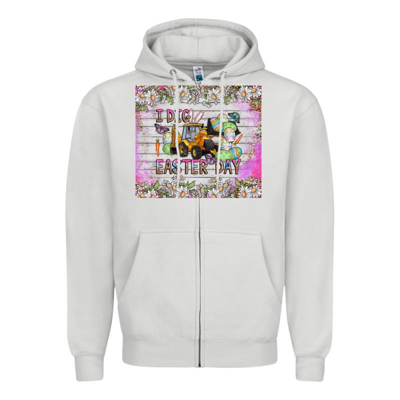 I Dig Easter Day Zipper Hoodie by CowhideDigitalArt | Teevron