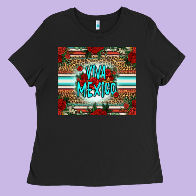 Viva Mexico Long Live Mexico Ladies Tee Designed By Jasminsmagicworld
