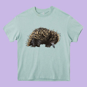 Short Beaked Echidna Heavy Core Tee Designed By Lillyallendesigns