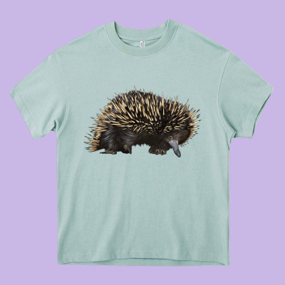 Short Beaked Echidna Heavy Core Tee Designed By Lillyallendesigns