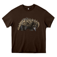 Chocolate Brown short beaked echidna Heavy Core Tee - LillyAllenDesigns