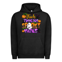 Pigment Black thick thighs spooky vibes Urban Hoodie - AdoDesignShop