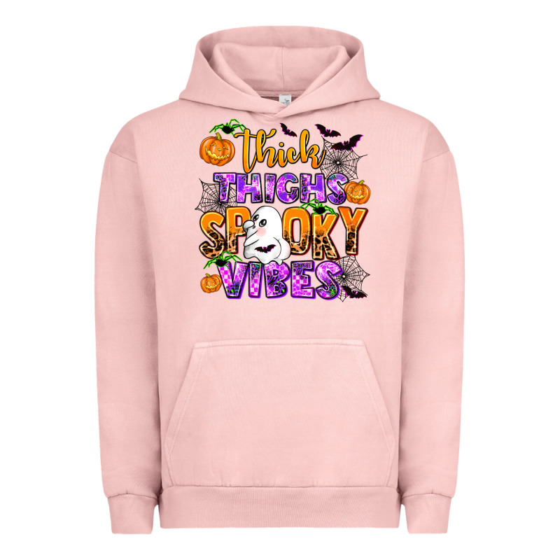 Thick Thighs Spooky Vibes Urban Hoodie by AdoDesignShop | Teevron