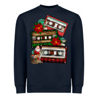 Navy christmas cassette gemstone Heavyweight Sweatshirt - FaDigitalArtStudio